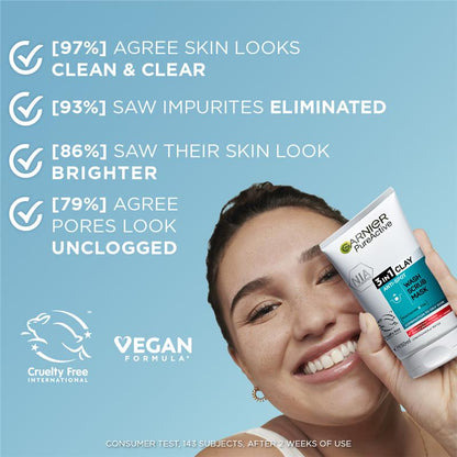 Garnier SkinActive Pure Active 3 in 1 Wash, Scrub & Mask 150mL - GimmeNow