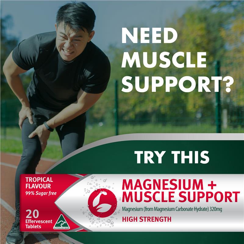 Nature's Own Magnesium + Muscle Support Effervescent 20 Tablets - GimmeNow