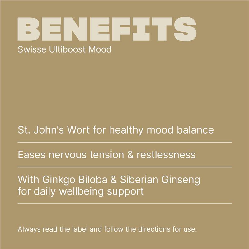 Swisse Ultiboost Mood 50 Tablets - GimmeNow