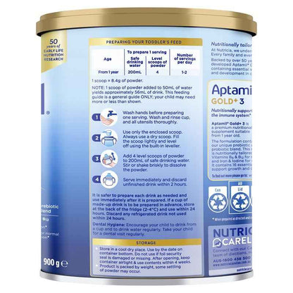 Aptamil Gold+ 3 Toddler Nutritional Supplement From 1 Year 900g