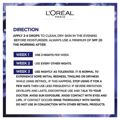 L'Oreal Paris Revitalift Laser Pure Retinol Night Serum 30ml - GimmeNow