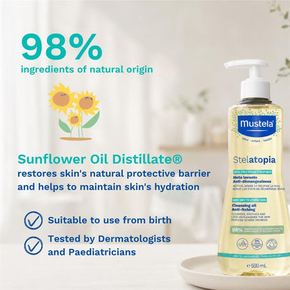 Mustela Stelatopia Cleansing Oil 500ml