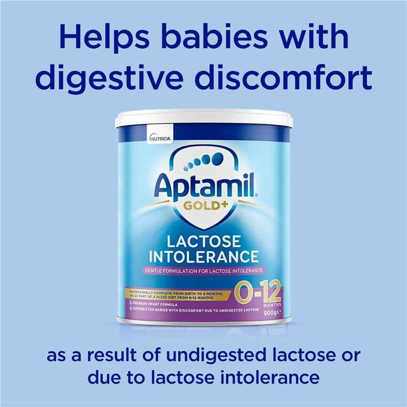 Aptamil Gold+ Lactose Intolerance Baby Infant Formula From Birth to 12 Months 900g