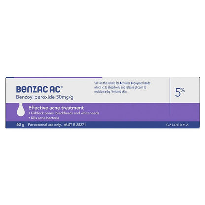 Benzac AC Moderate Strength 5% Acne Gel 60g