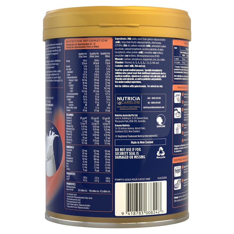 AptaGrow Nutrient-Dense Milk Drink From 3+ Years 900g - GimmeNow