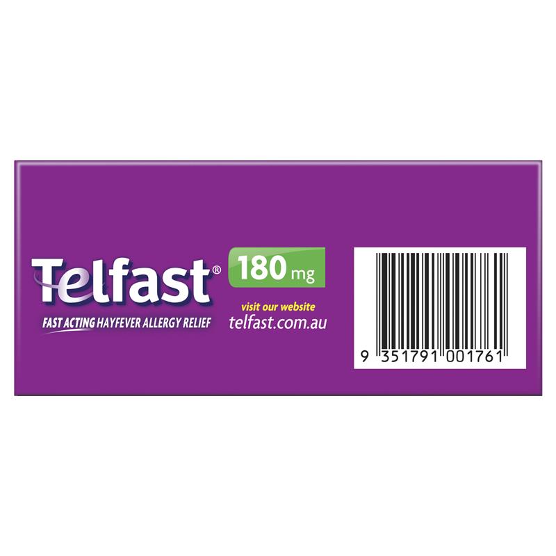 Telfast Hayfever Allergy Tablets 180mg 100 Pack Exclusive Size