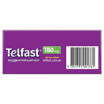 Telfast Hayfever Allergy Tablets 180mg 100 Pack Exclusive Size