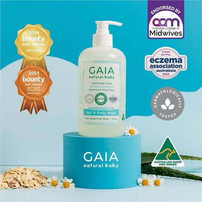 Gaia Natural Baby Hair & Body Wash 500ml