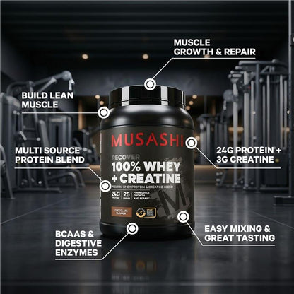 Musashi 100% Whey + Creatine Chocolate 2kg