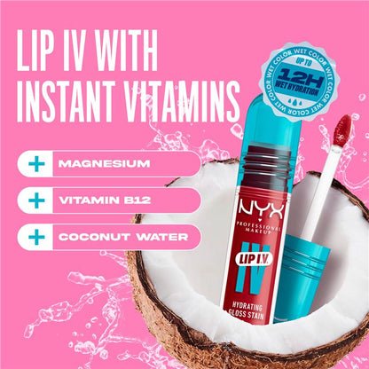 NYX Lip IV Hydrating Gloss Stain Berry Thirsty
