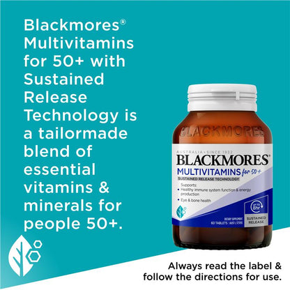 Blackmores Multivitamin For 50+ Sustained Release 60 Tablets