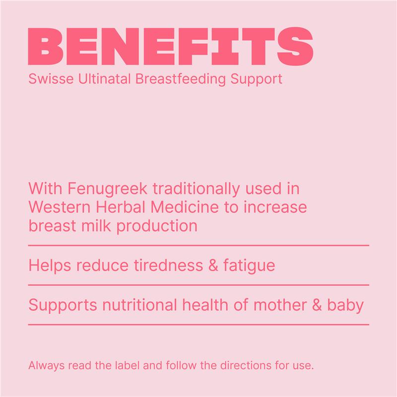 Swisse Ultinatal Breastfeeding Support 90 Tablets - GimmeNow