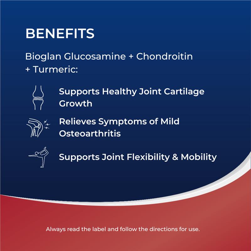 Bioglan Glucosamine Chondroitin + MSM 180 Tablets
