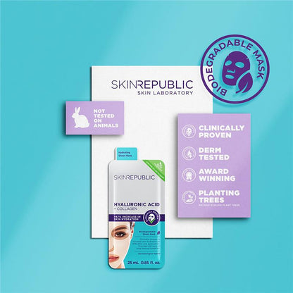 Skin Republic Hyaluronic Acid & Collagen Face Mask 25ml