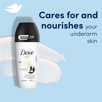 Dove Women Advanced Care Antiperspirant Deodorant 72h Roll On Black & White 50ml