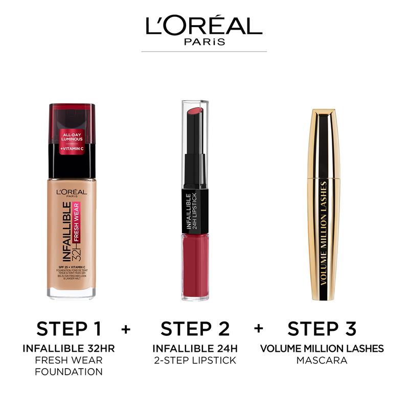 L'Oreal Paris Infallible 2 Step Lipstick 214 Raspberry For L