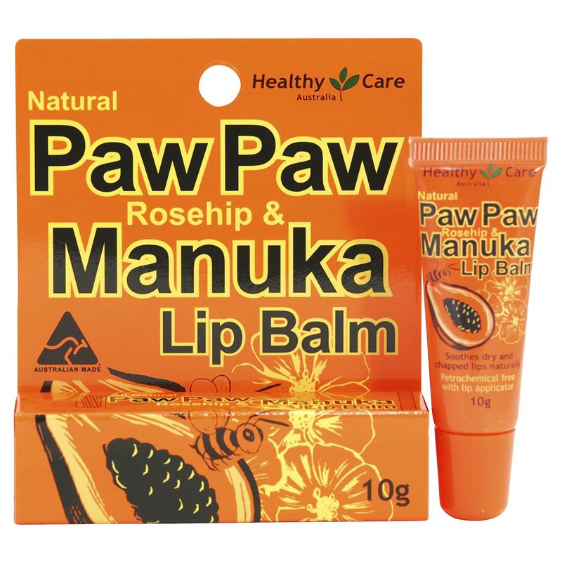 Healthy Care Paw Paw Rosehip & Manuka Lip Balm 10g