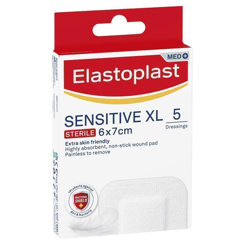 Elastoplast Sensitive Dressing XL 6x7cm 5 Dressings