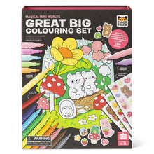 Tiger Tribe Great Big Colouring Set Magical Mini Worlds Activity Book Art and Craft for Kids 5yrs+