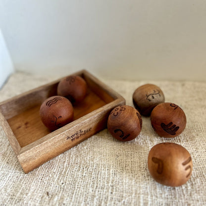 Aboriginal Symbol Playdough Rolling Balls 6pcs by Simone Hills Australiana Indigenous First Nation Resources School Range 3yrs+
