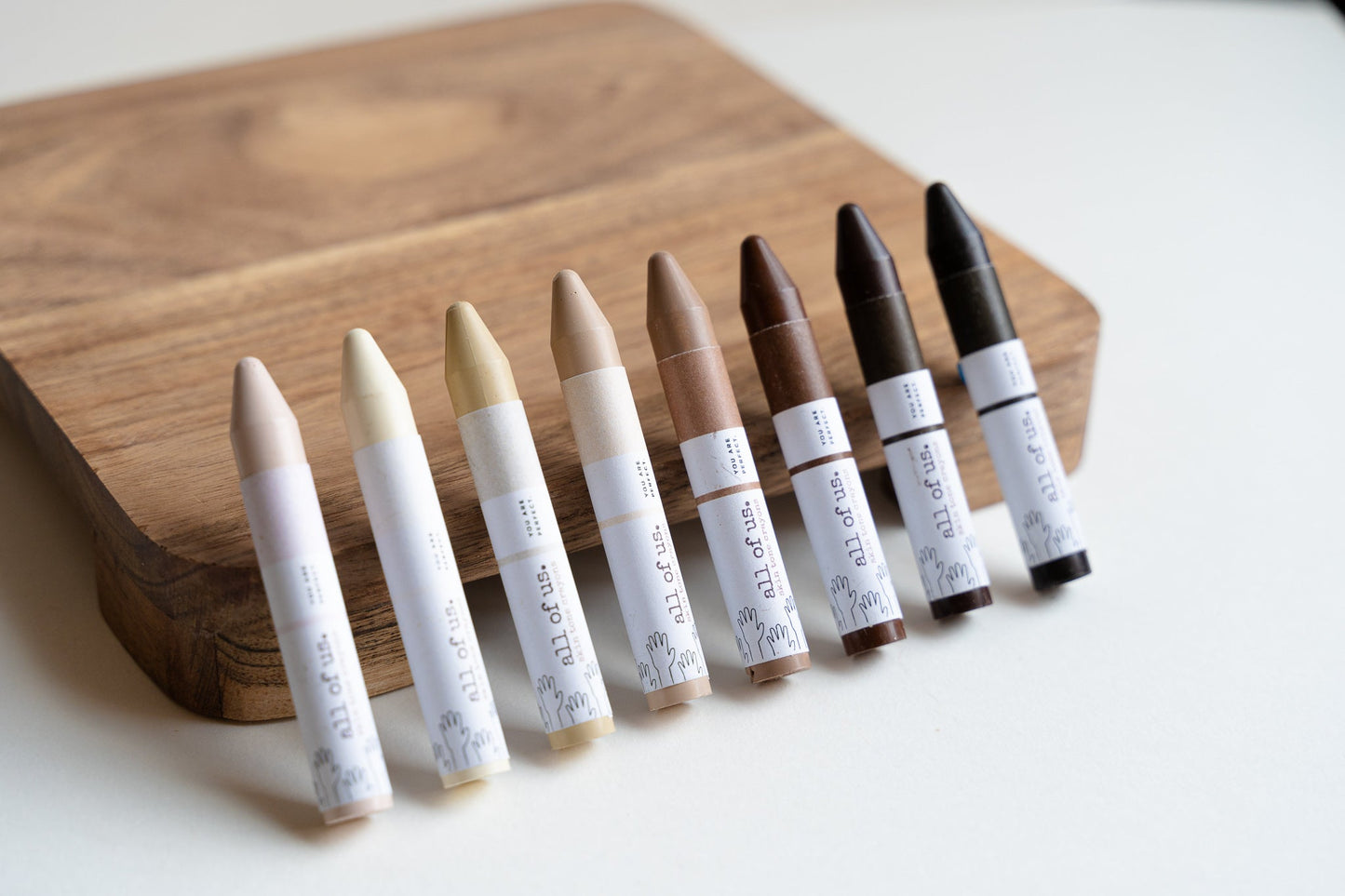Skintone Beeswax Crayons 8 Sticks from All of Us Waldorf Education Inspired Stationary Art and craft for kids 3yrs+