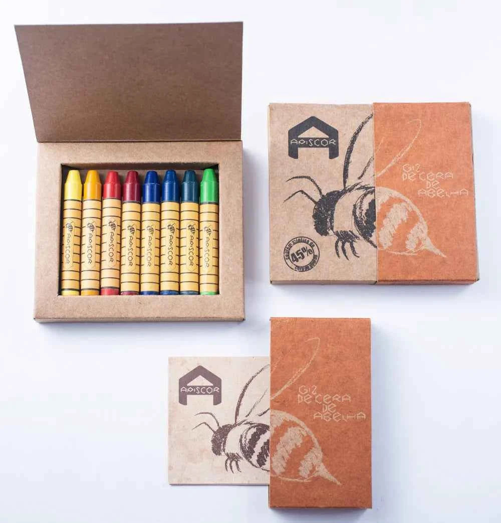 Apiscor Stick Crayons 8pc Waldorf Stationary Art and craft for kids 3yrs+