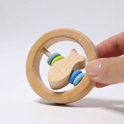 Grimm's Grasping Toy Circle Rattle Little Fish Zeppo Baby Toys Baby Gifts Idea 0m+
