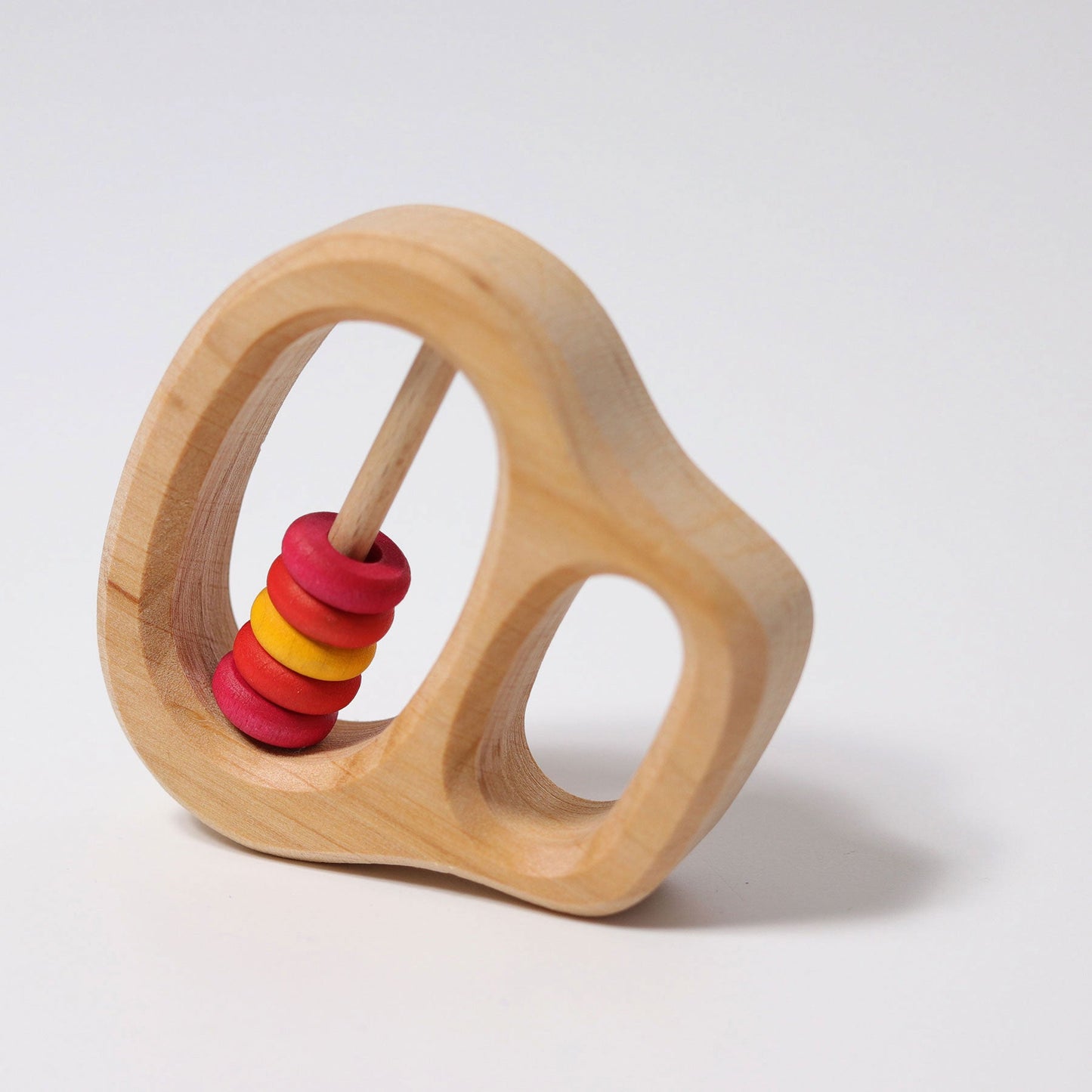 Grimm's Grasping Toy Rattle with Rings Red Klipp Klapp Baby Toys Baby Gifts Idea 0m+