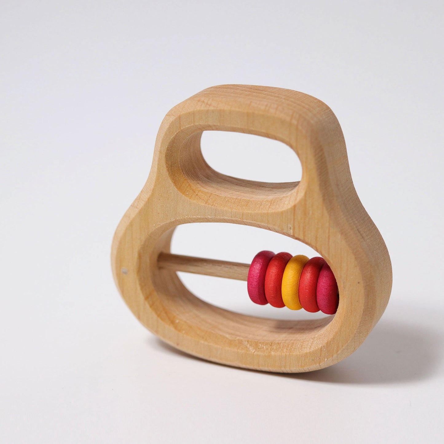 Grimm's Grasping Toy Rattle with Rings Red Klipp Klapp Baby Toys Baby Gifts Idea 0m+