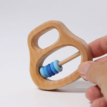 Grimm's Grasping Toy Rattle with Rings Blue Klipp Klapp Baby Toys Baby Gifts Idea 0m+