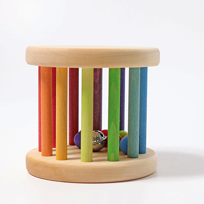 Grimm's Large Rainbow Rolling Wheel with Bells Baby Toys Baby Gifts Idea 0m+