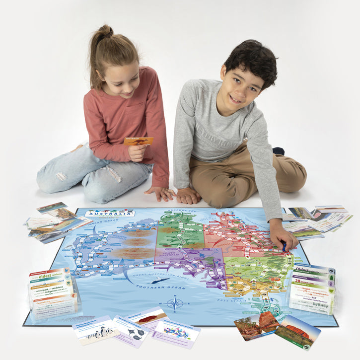Australia Geography Board Games for kids Second Edition 126 Landmark Capital Cities States By Knowledge Builder Science STEM Range Best Seller 5yrs+