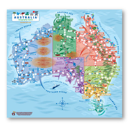 Australia Geography Board Games for kids Second Edition 126 Landmark Capital Cities States By Knowledge Builder Science STEM Range Best Seller 5yrs+