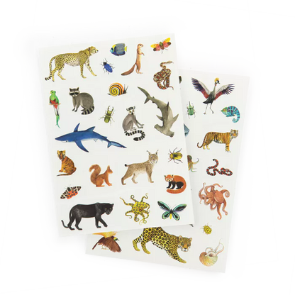 Moulin Roty Temporary Tattoos Around the World Animals 2 Sheets Art and craft for kid 3yrs+