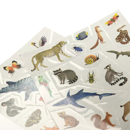 Moulin Roty Temporary Tattoos Around the World Animals 2 Sheets Art and craft for kid 3yrs+