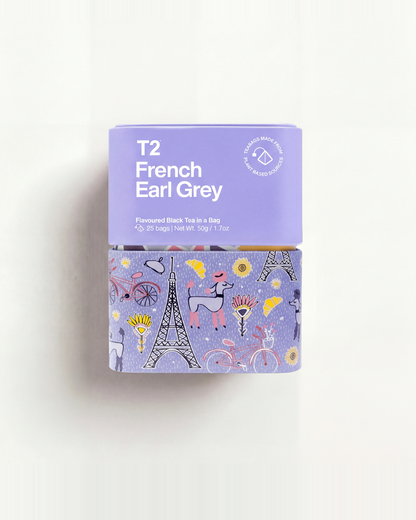 French Earl Grey Tea Bag Icon Tin 25 pack