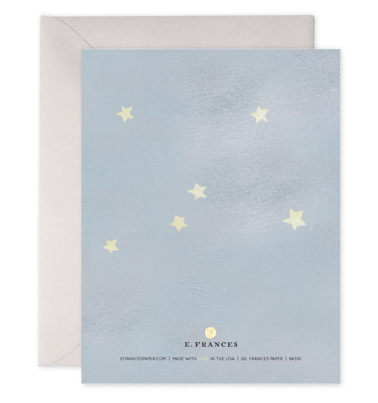 Baby Moon Welcome to the World Foil Greeting Card by E. Frances Paper New Born Card