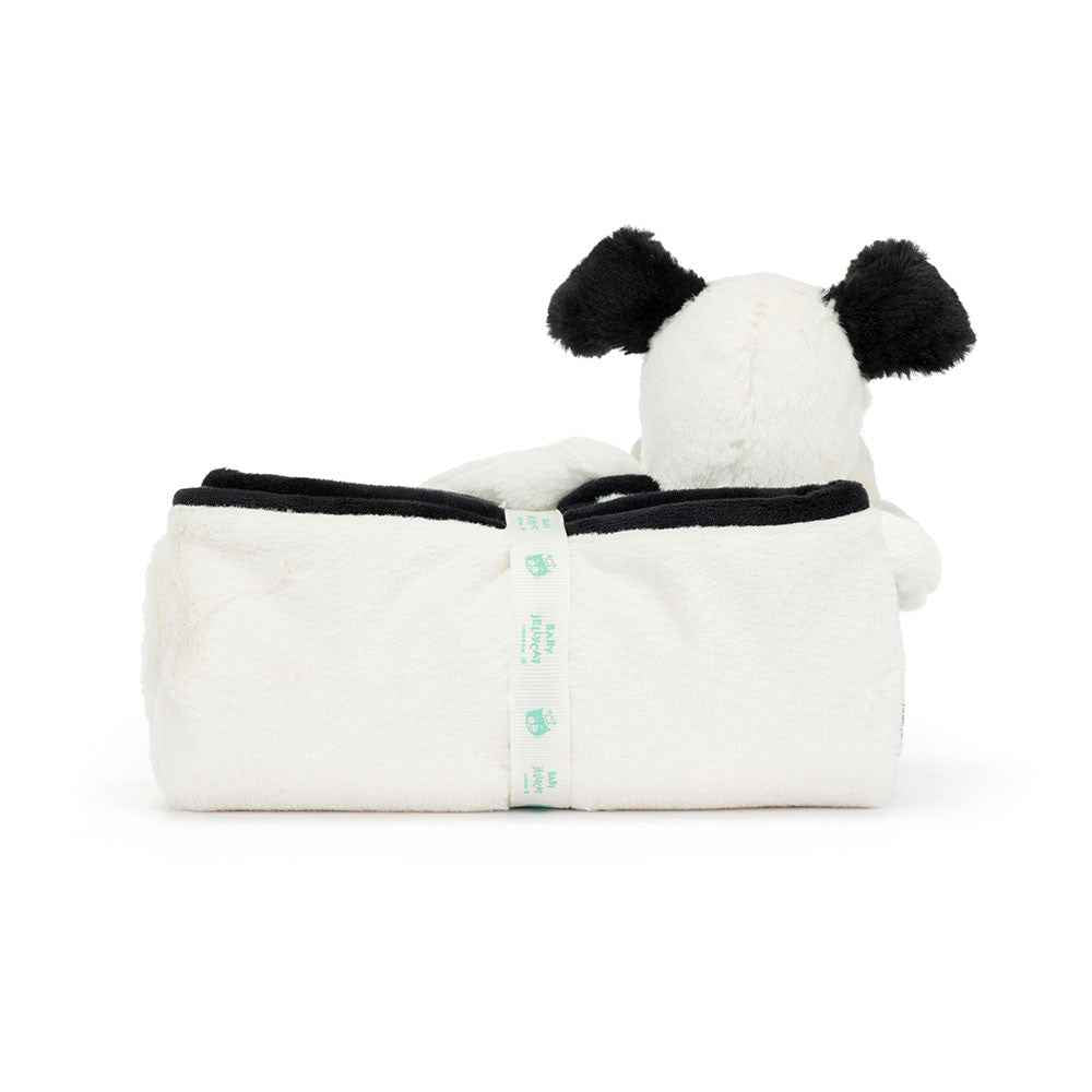 Jellycat Blankie Bashful Black & Cream Puppy 56cm