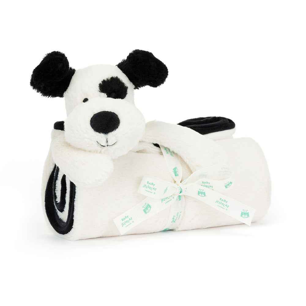 Jellycat Blankie Bashful Black & Cream Puppy 56cm