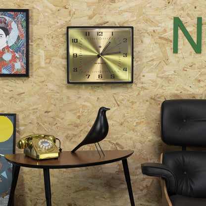 Box Office Wall Clock Brass