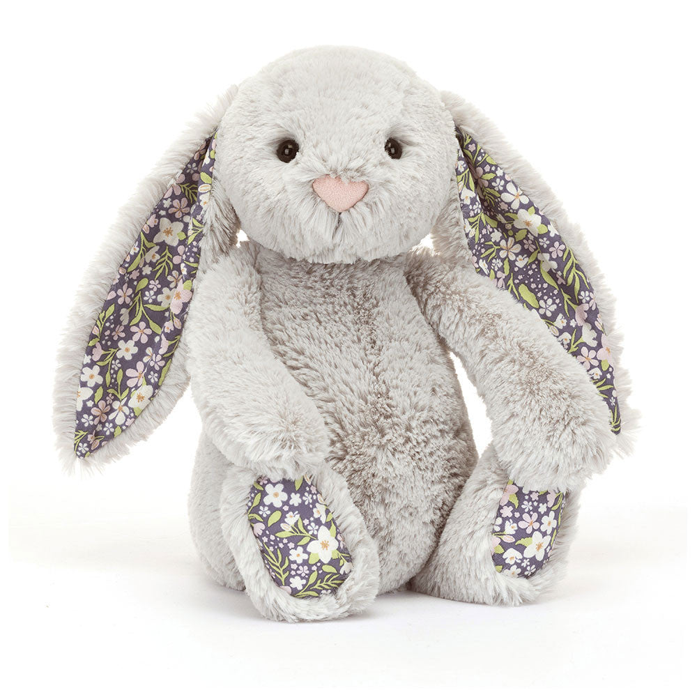 Small Silver Bunny Plush Toy - 'Bloom', 18cm