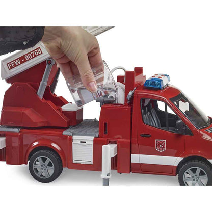 Bruder 1:16 MB G3 Sprinter Fire Engine with Ladder and Water Pump Lights and Sound Toy Car Retired 4yrs+