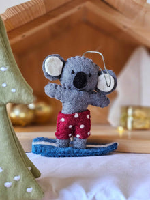 Pashom Felt Christmas Tree Decor Surfing Koala Pretend & Imaginative Play Toys Christmas Range 3yrs+