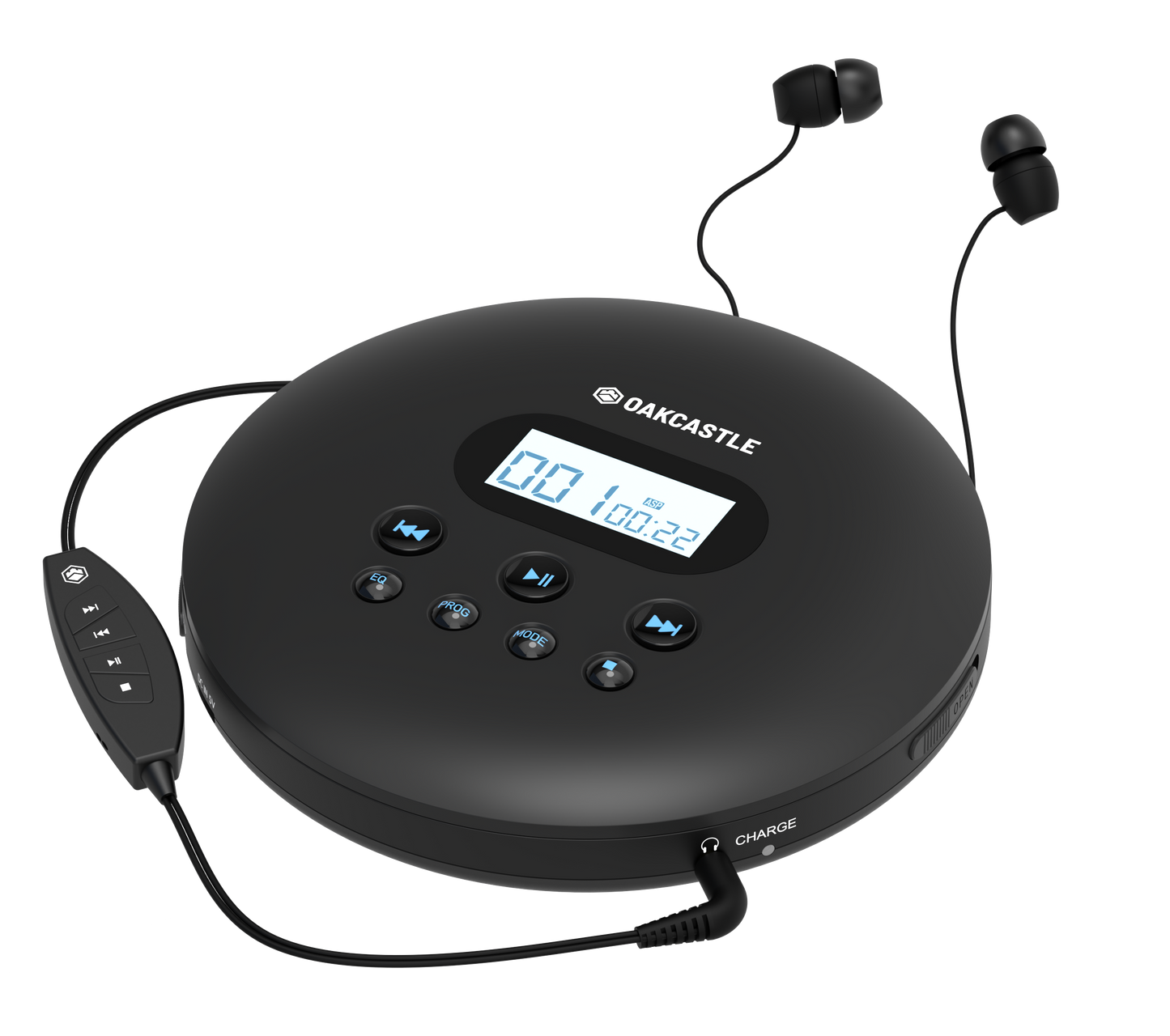 Majority Oakcastle CD100 Bluetooth Portable CD Player - Black