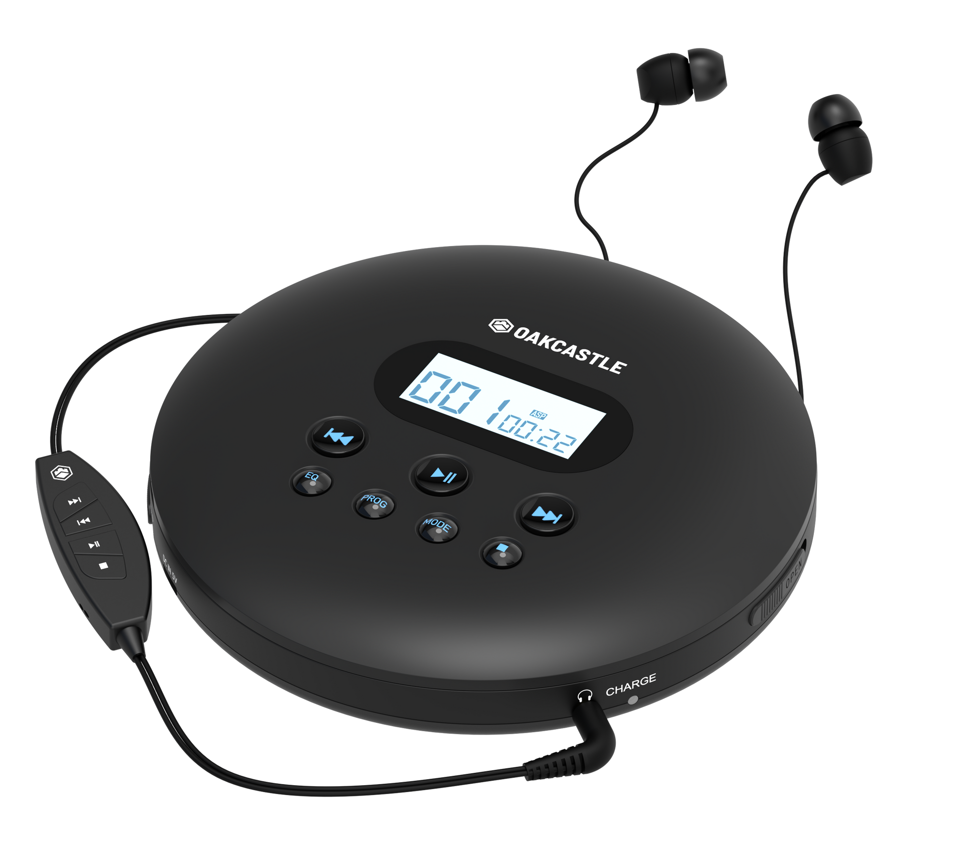 Majority Oakcastle CD100 Bluetooth Portable CD Player - Black