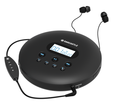 Majority Oakcastle CD100 Bluetooth Portable CD Player - Black