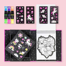 Tiger Tribe Neon Colouring Set Unicorns and Friends Activity Book Art and Craft for kids 5yrs+