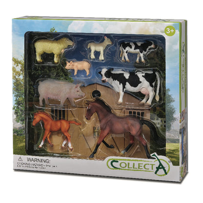 Farm Animals Figurine Collection 8pc Gift Box Set by CollectA Animal Figurines 3yrs+