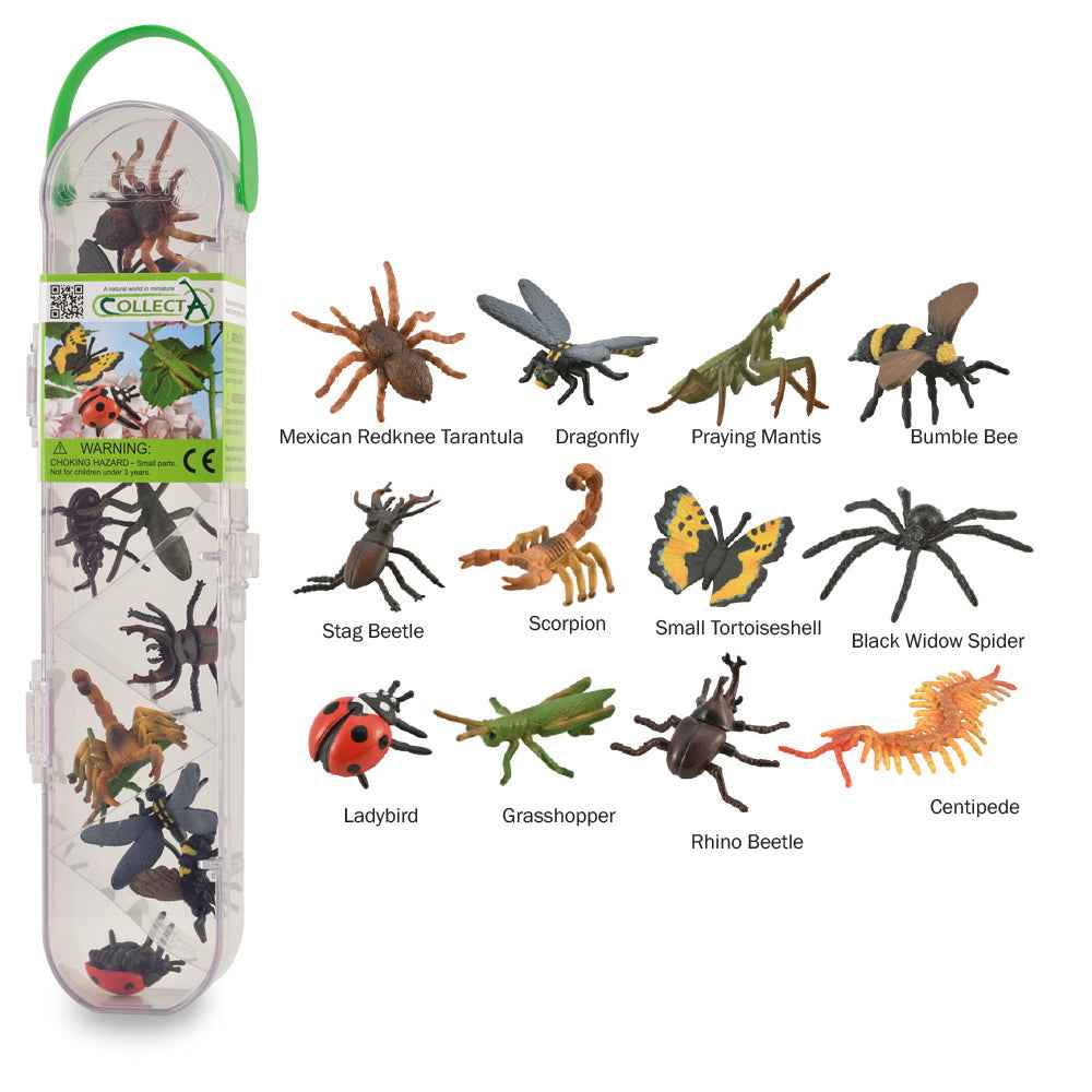 Insects and Spiders Figurine TubeA Mini Play Set 12pc by CollectA Animal Figurines 3yrs+