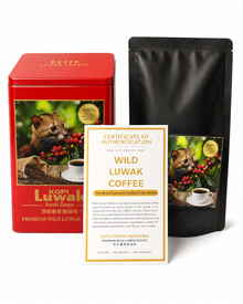 Premium Wild Kopi Luwak Arabica Civet Coffee Beans – Luxury Tin